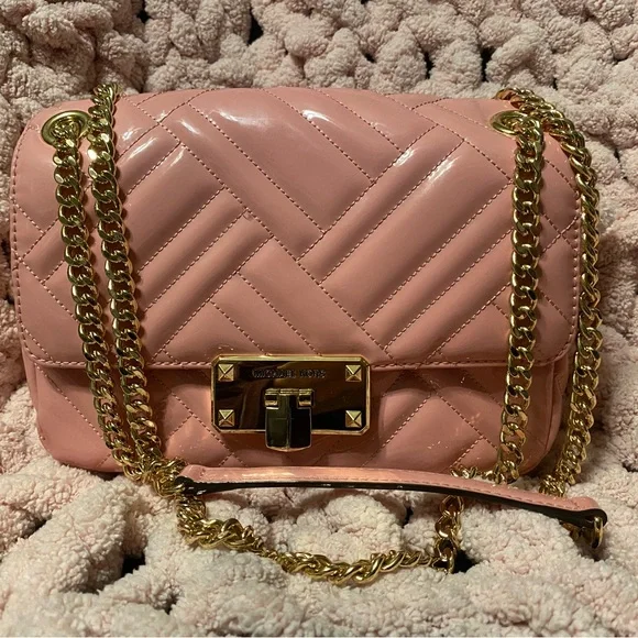 Michael Kors | Bags | Michael Kors Pink And Gold Quilted  display picture 1